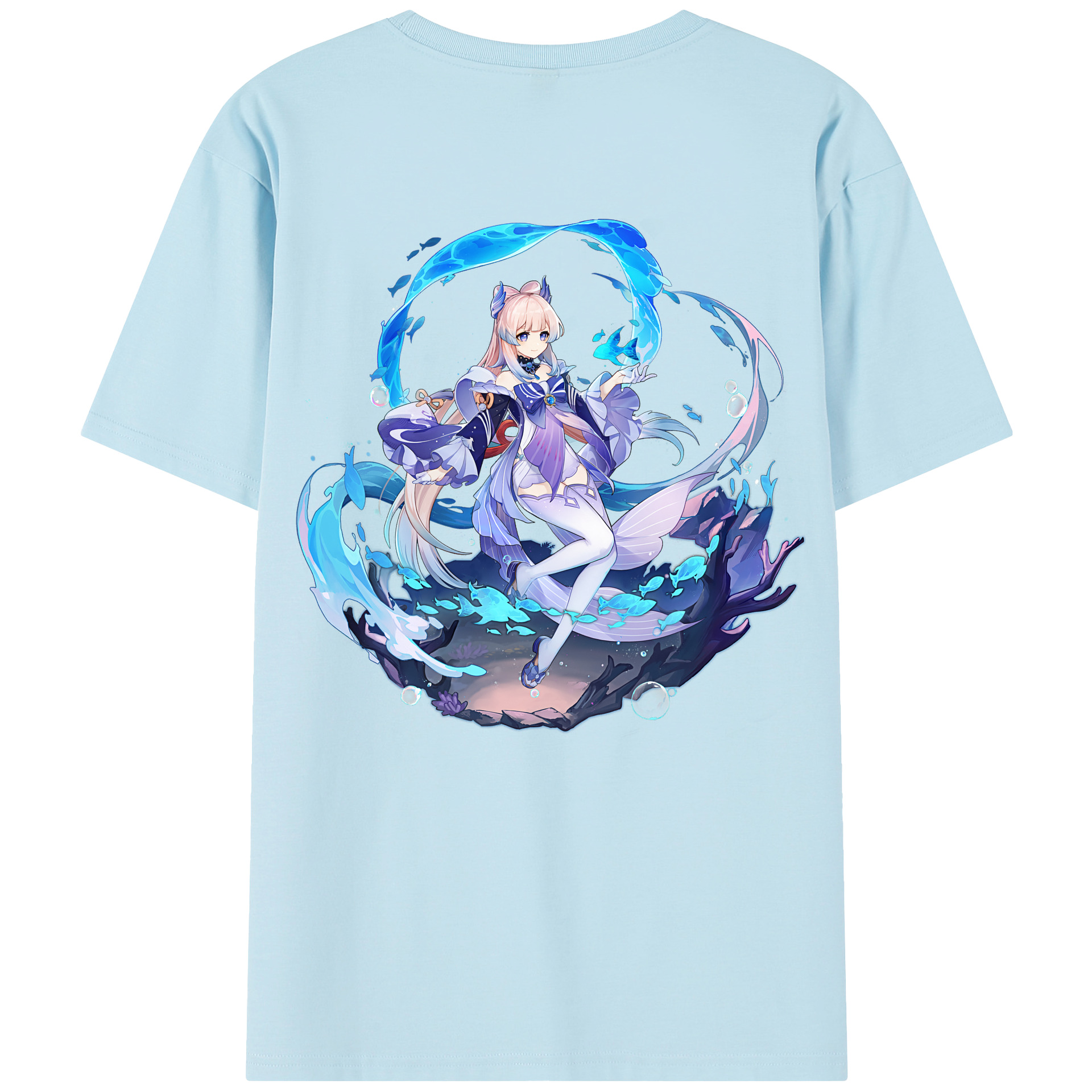 げんし神 珊瑚宮心海 サンゴノミヤ・ココミ genshin Sangonomiya Kokomi 綿100％半袖Tシャツ（背面プリント）